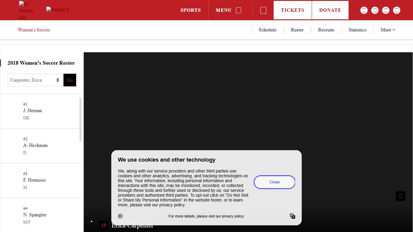 Erica Carpenter - Women's Soccer - Saint Francis University Athletics